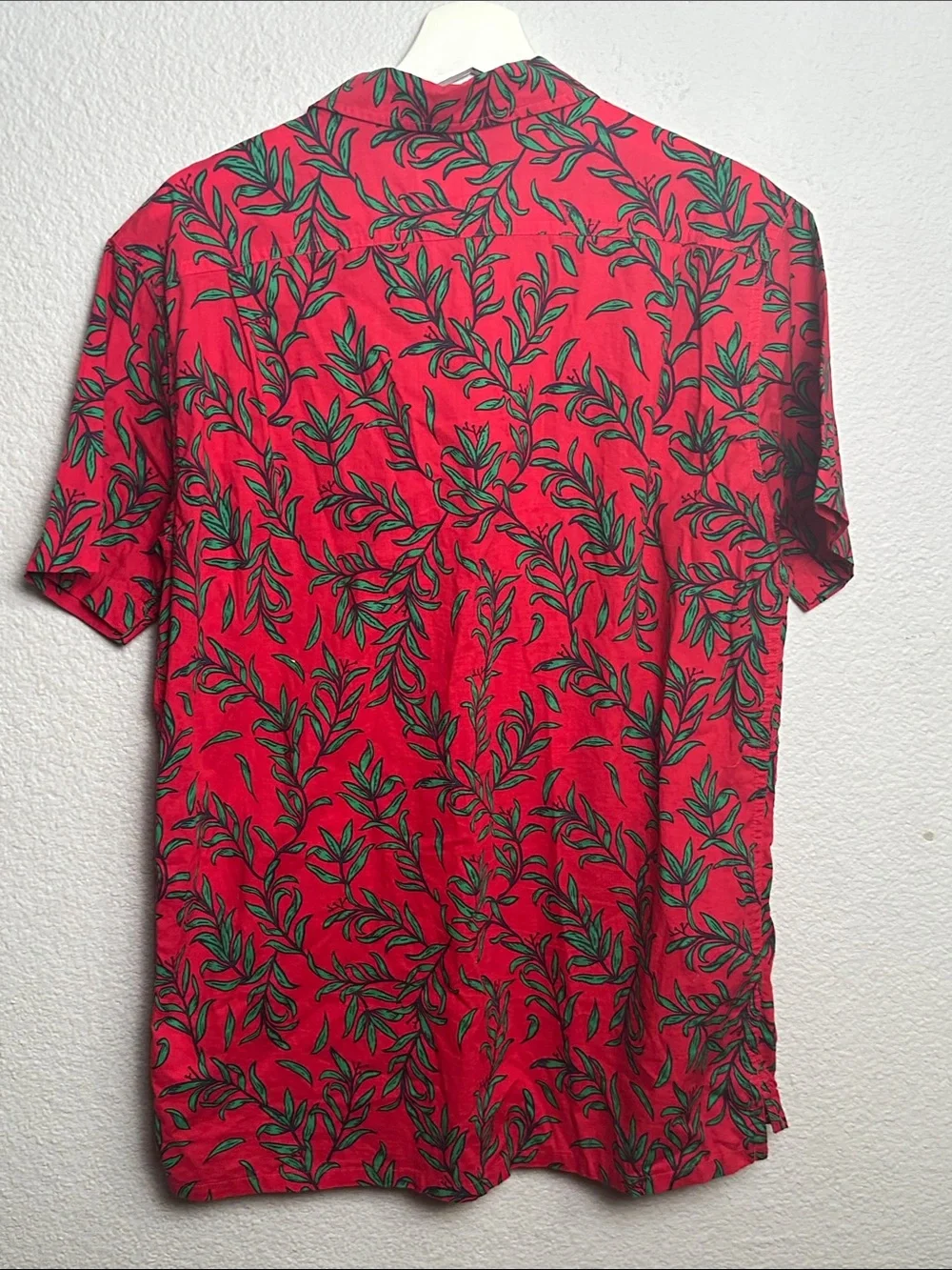 Levi's Hawaiian Short Sleeve Shirt Button Down Men's Medium Red Green